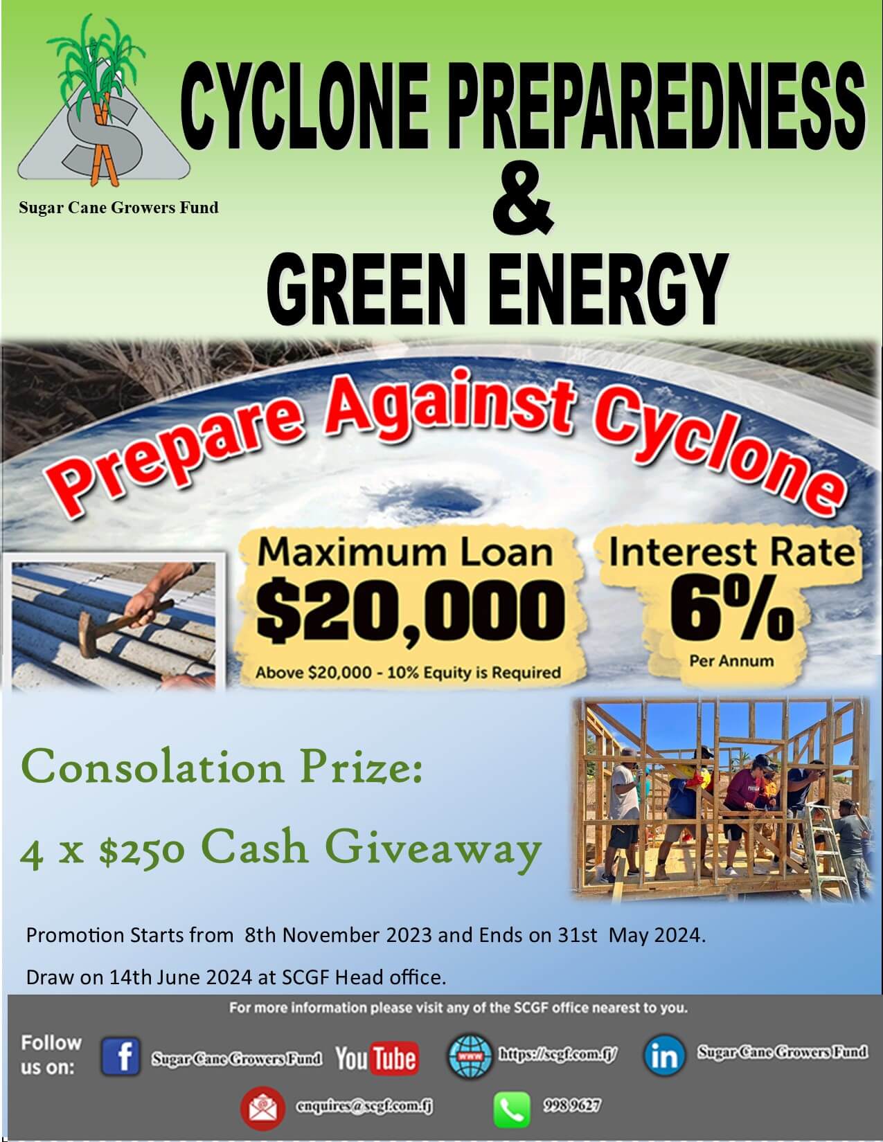 SCGF launches Cyclone Preparedness and Green Energy Loan Promotion